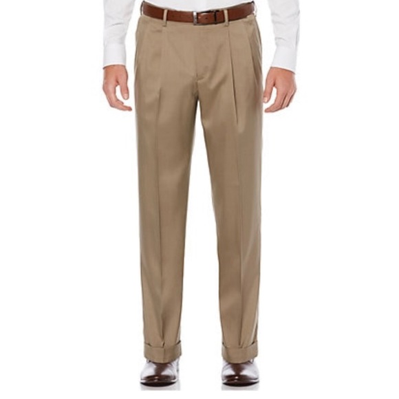 Savane Pants Mens Khaki Dress Slacks With Cuff Poshmark